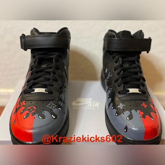 Mens custom Air Force 1 lv half drips - Picture 1 of 5
